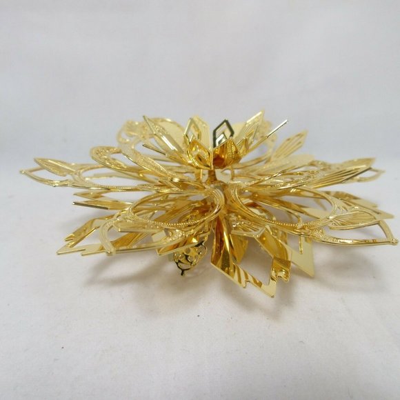 2008 Winter Jewel Danbury Mint Christmas Ornament 23k Gold Plated - Picture 4 of 4